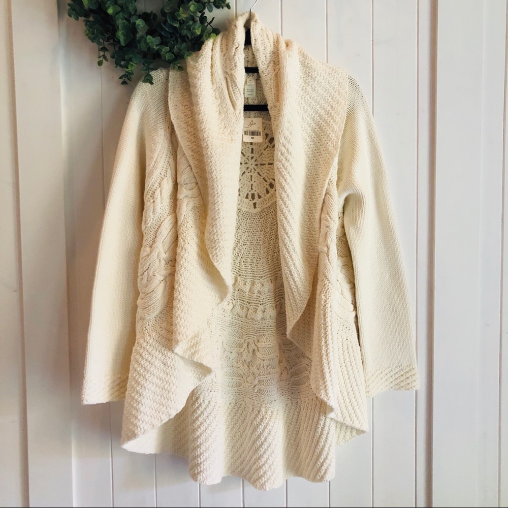 NWT J Jill Waterfall Knit Cardigan